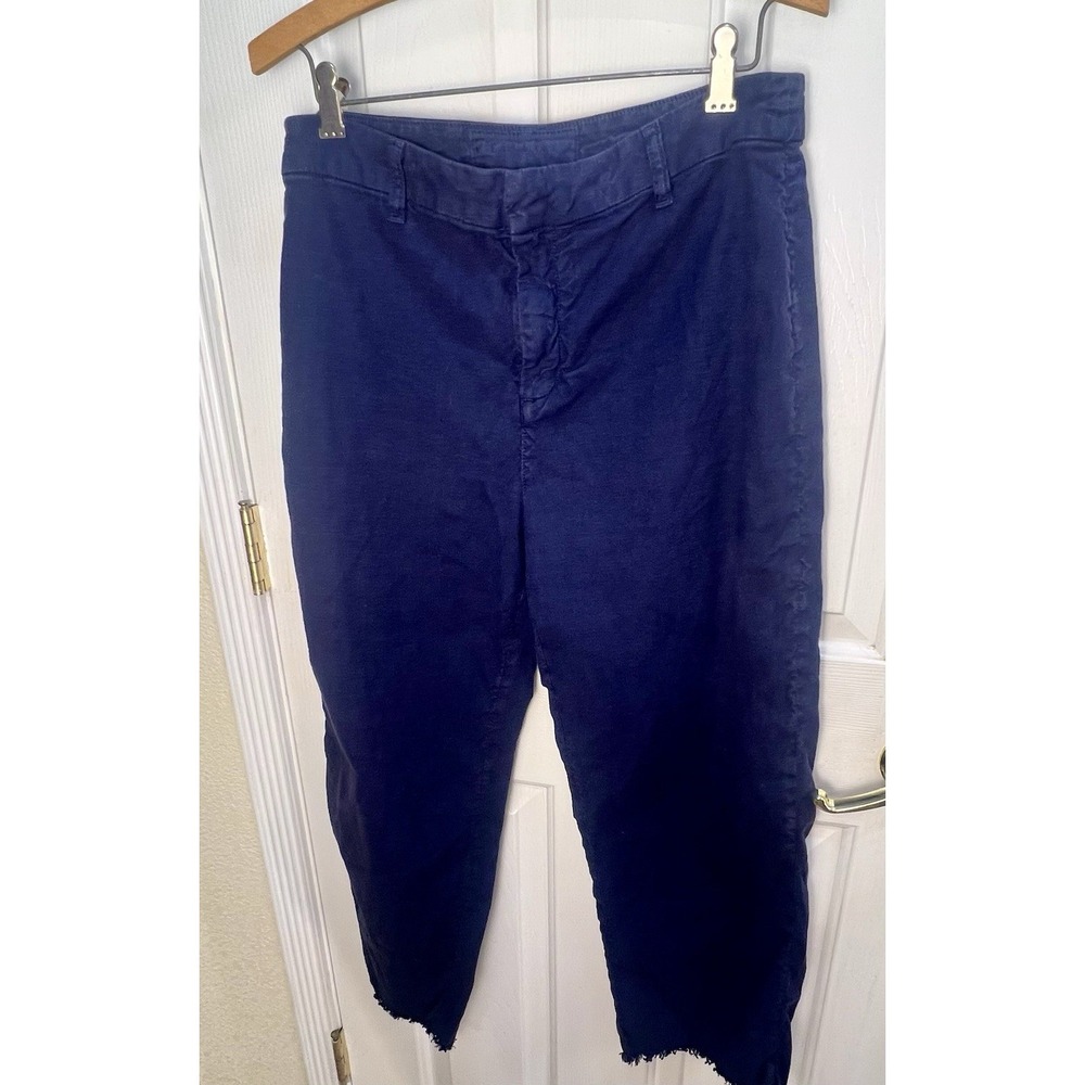 Frank & Eileen Pants Women's 12 Kinsale The Cotton Blend Trouser Cropped Raw Hem